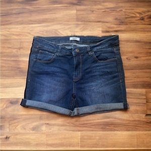 Kensie Jeans Womens Size 8 Blue Mid-Rise Cuffed Denim Jean Shorts